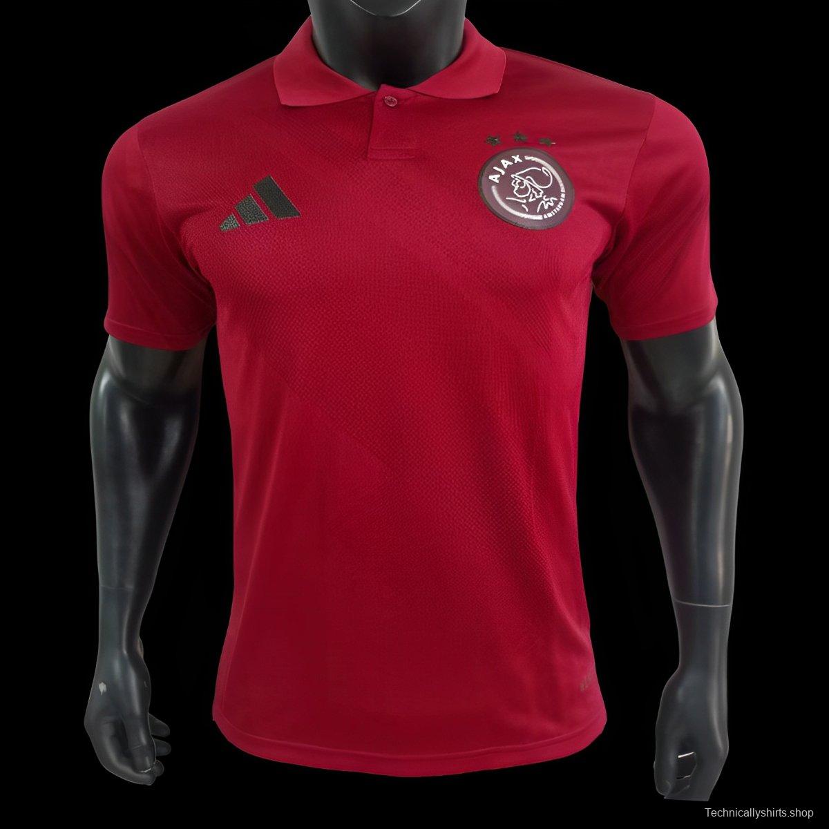 Player Version 24/25 Ajax Red Polo Jersey