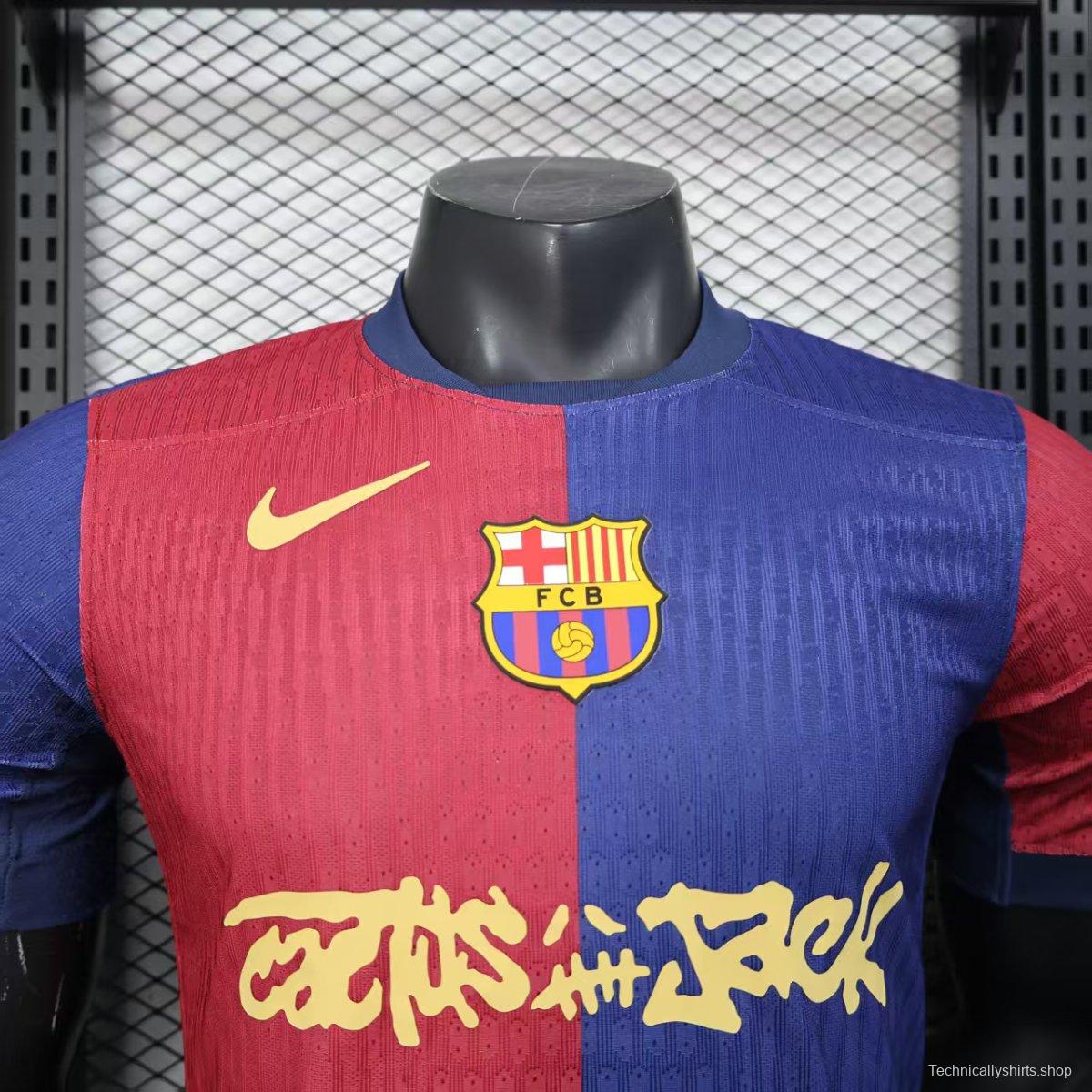 Player Version 24/25 Barcelona x Travis Scott Home Jersey