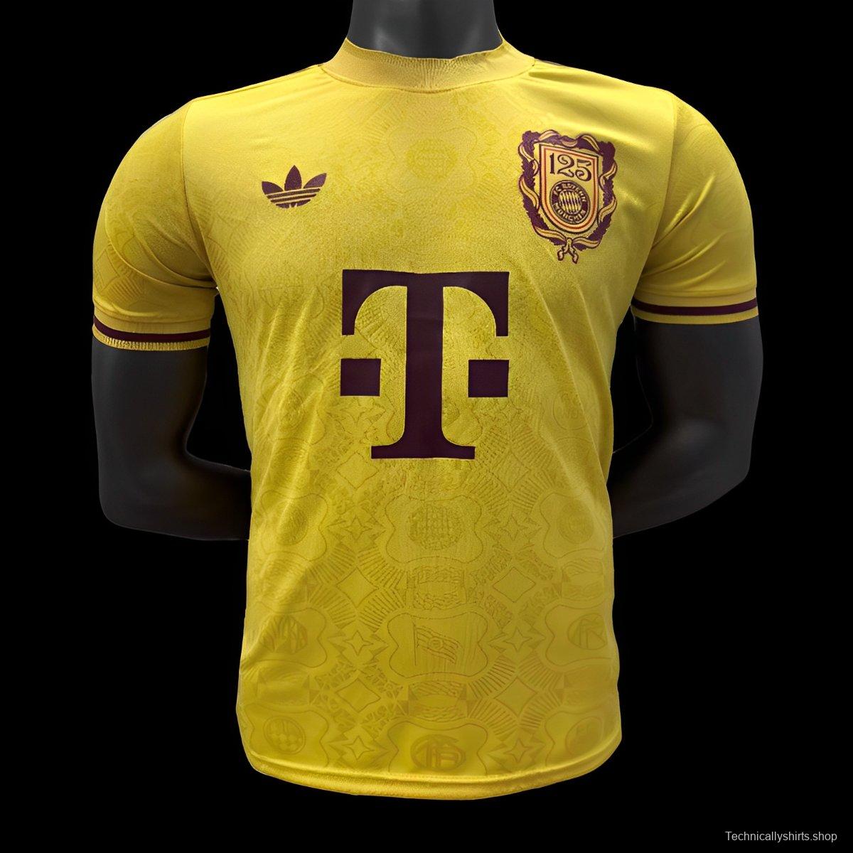 Player Version 25/26 Bayern Munich 125Th Anniversary Yellow Jersey