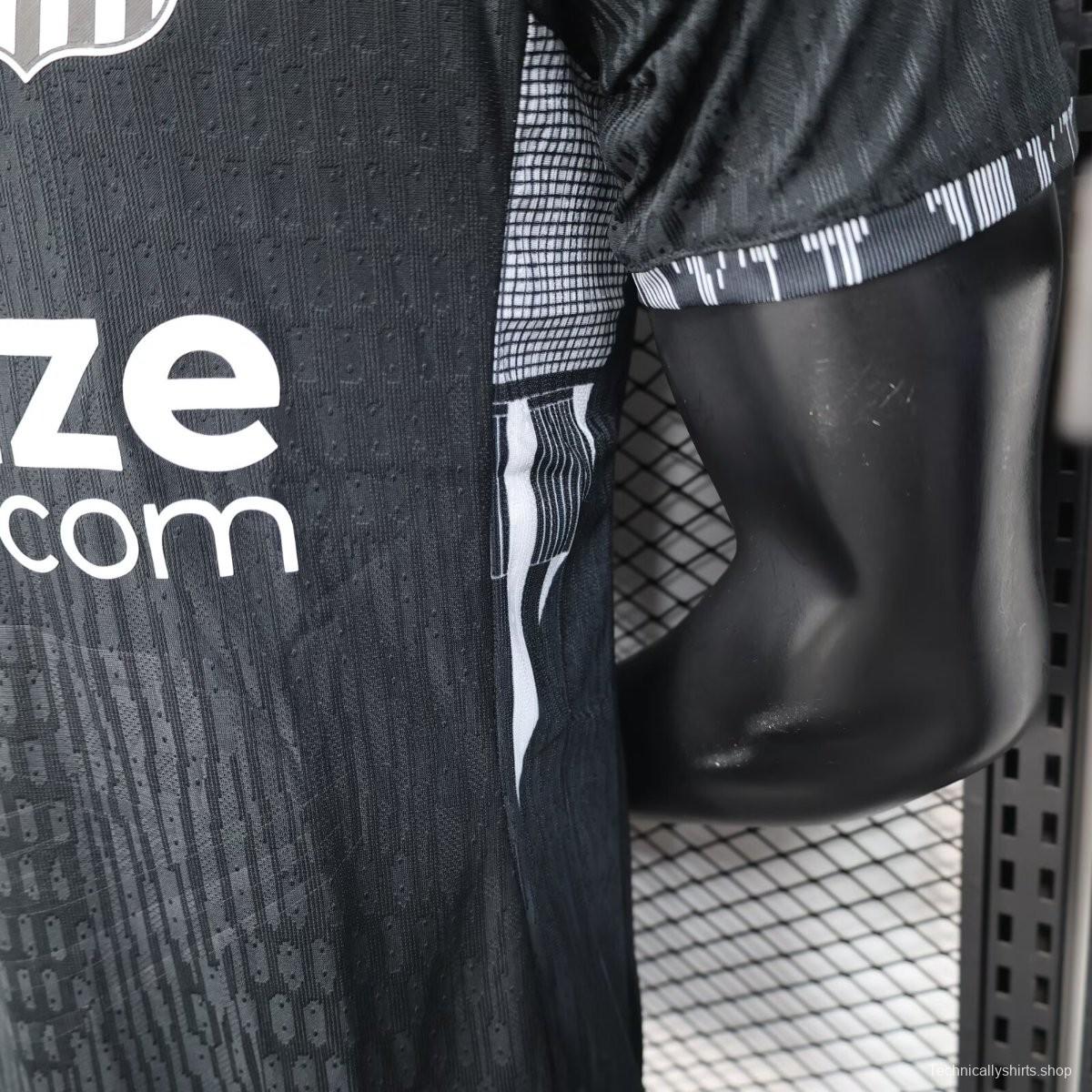 Player Version 25/26 Santos FC Black with Geometric Pattern Jersey