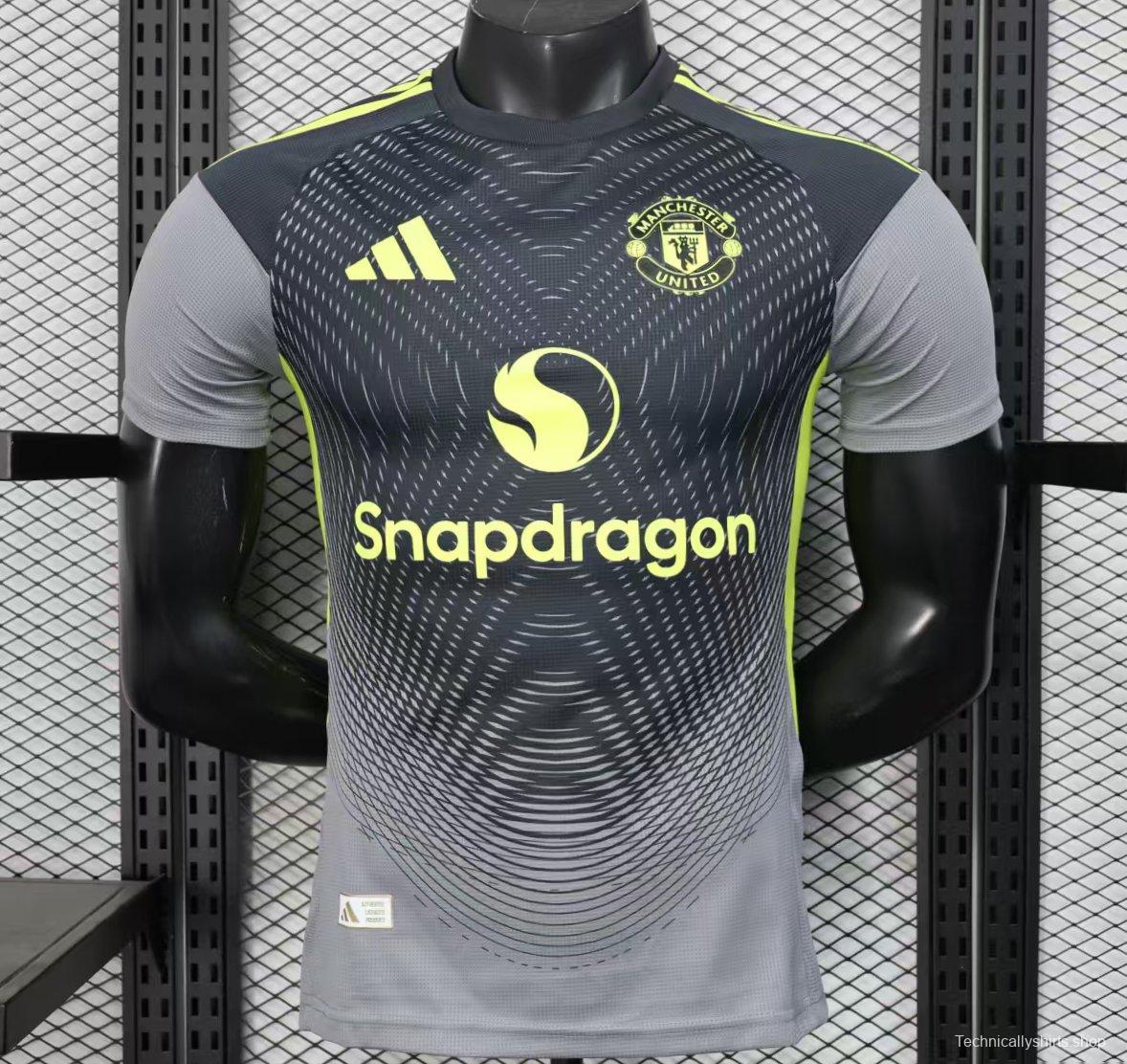 Player Version 25/26 Manchester United Grey with Gradient Wave Pattern Jersey