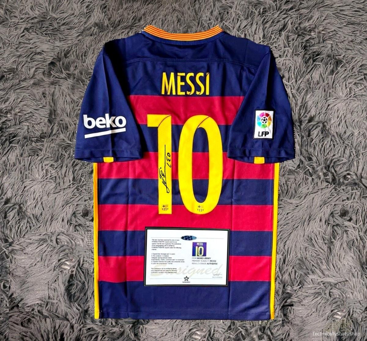 Messi 15/16 Signed Barcelona Shirt