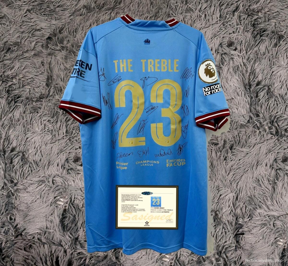 Man City 22/23 TREBLE Signed