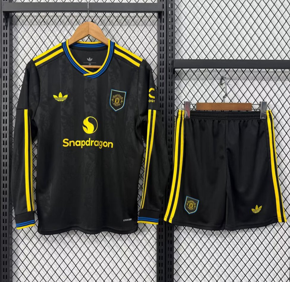 25/26 Kids Manchester United Third Long Sleeve Jersey