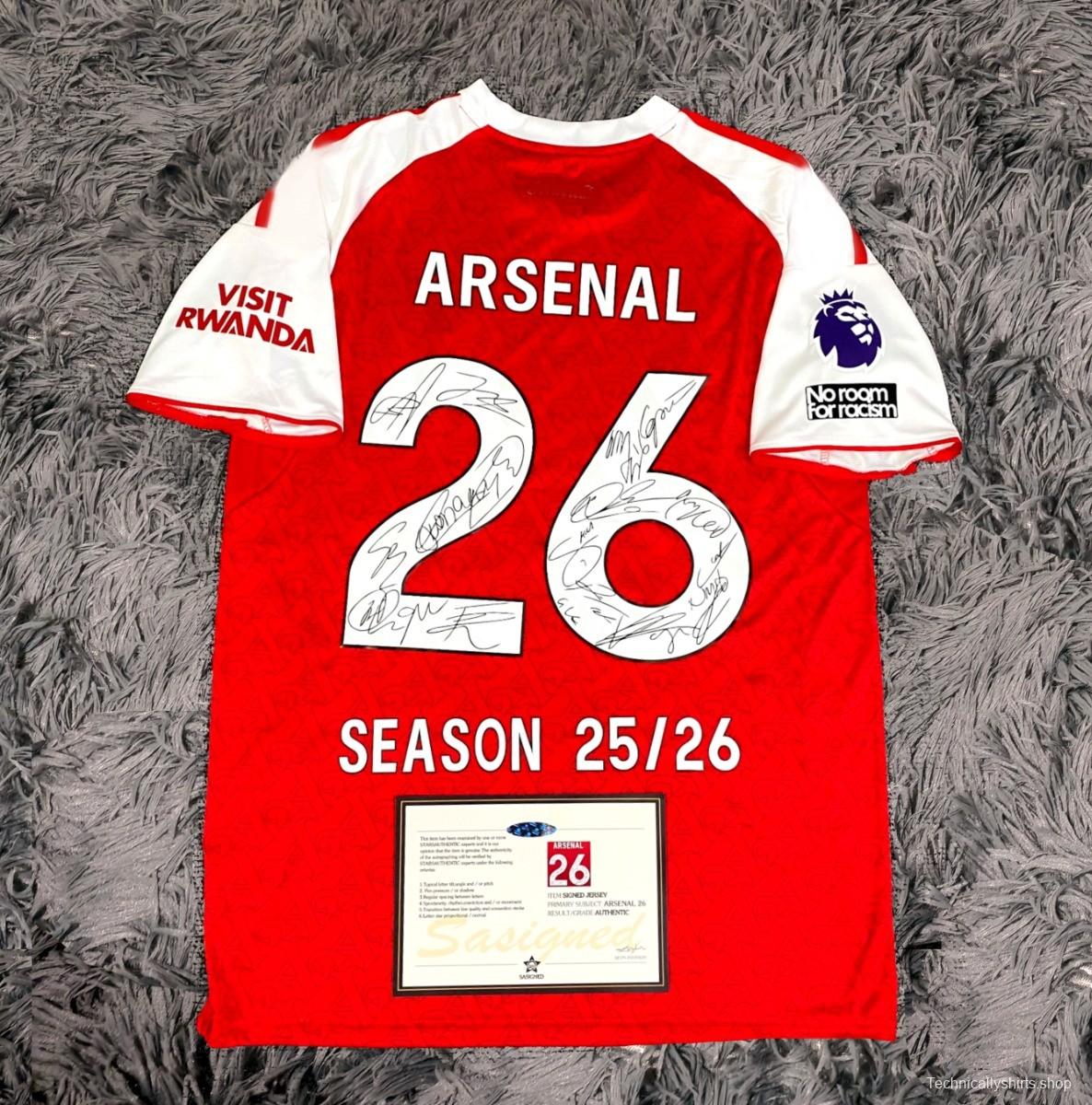 Arsenal 25/26 Team Signed