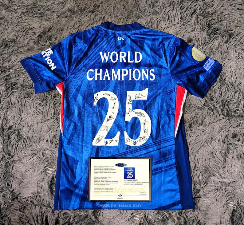 CHELSEA TEAM WORLD CHAMPIONS SIGNED 25/26