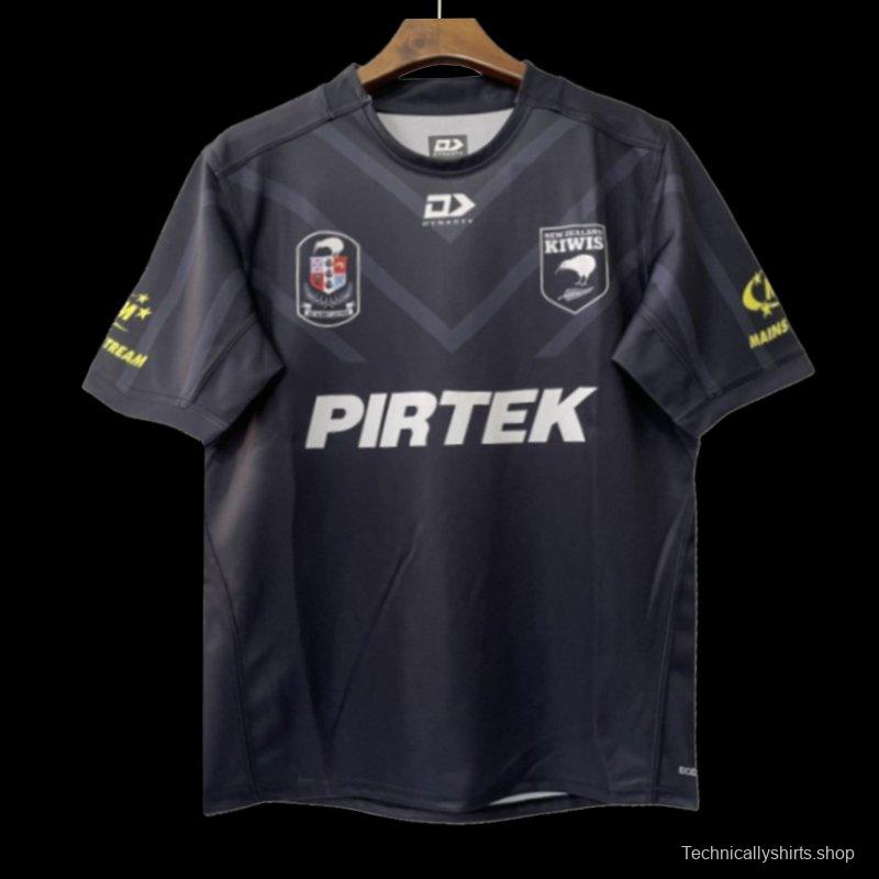 2026 New Zealand Kiwis Alternate Black with Tonal Chevron Pattern Jersey