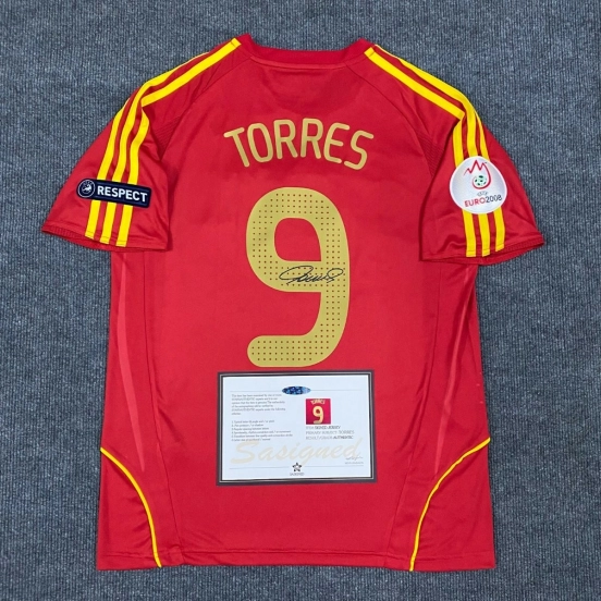 Torres Spain 2008 Euro Final Full Patch SIGNED