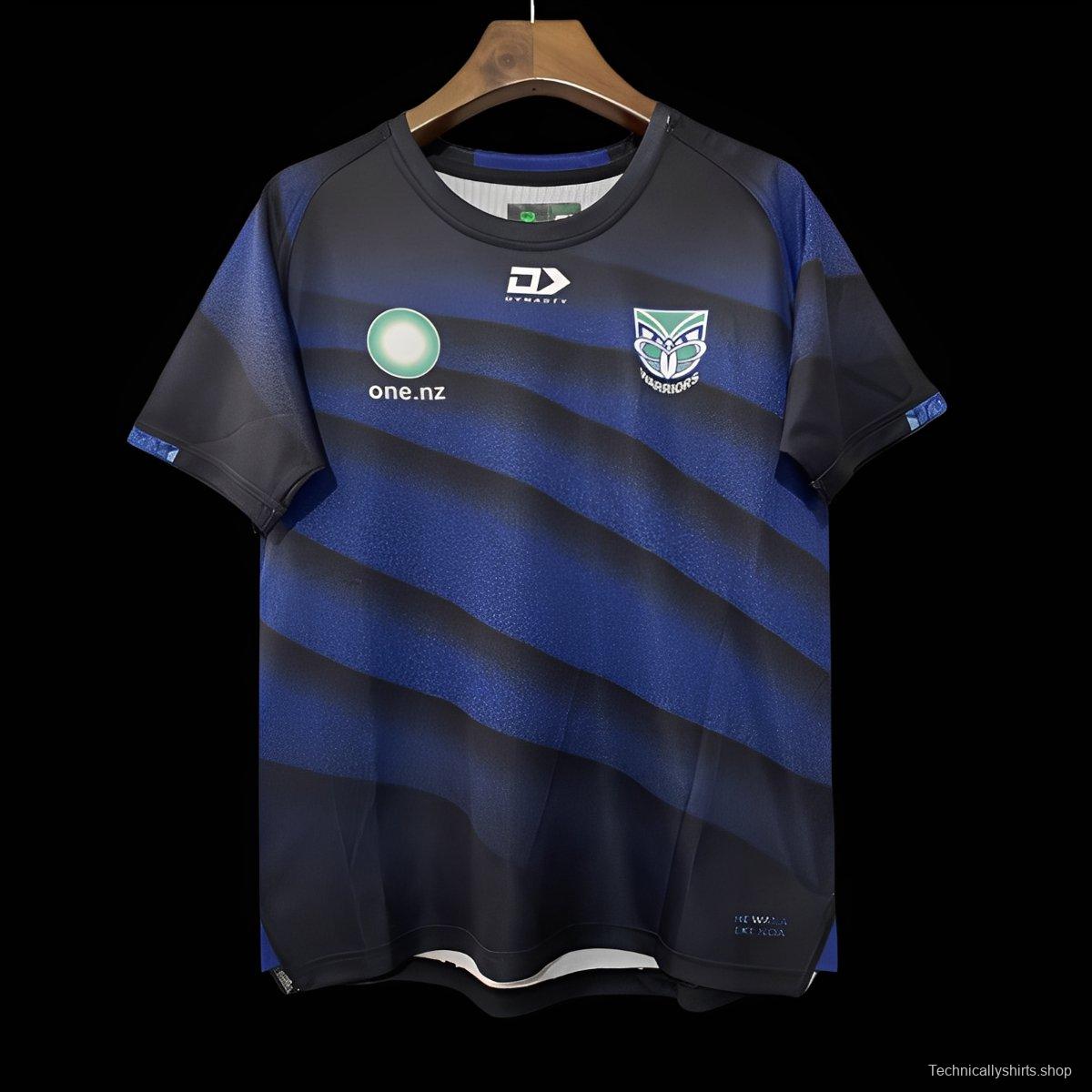 25/26 New Zealand Warriors Navy with Blue Diagonal Stripes Jersey