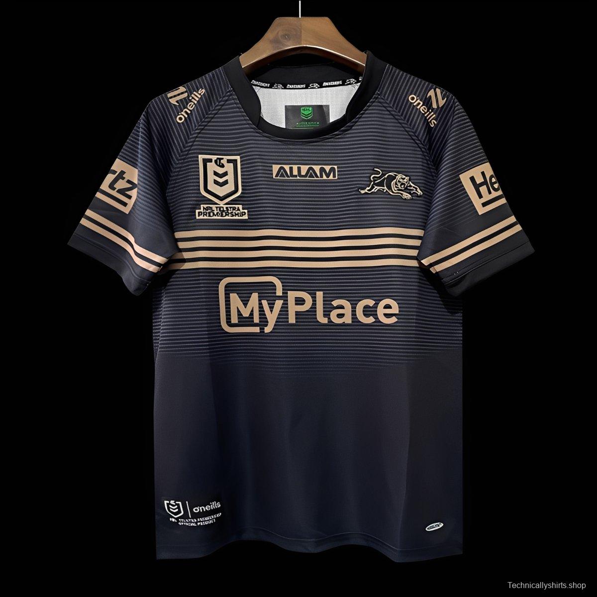 2026 Penrith Panthers Black with Gold Stripes Away Jersey