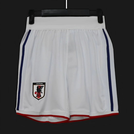 2026 Player Version Japan White with Navy Blue Stripes Shorts