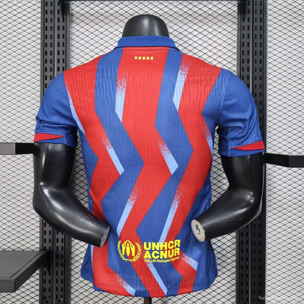 Player Version 25/26 Barcelona Forth Jersey With Supercopa Sponsor