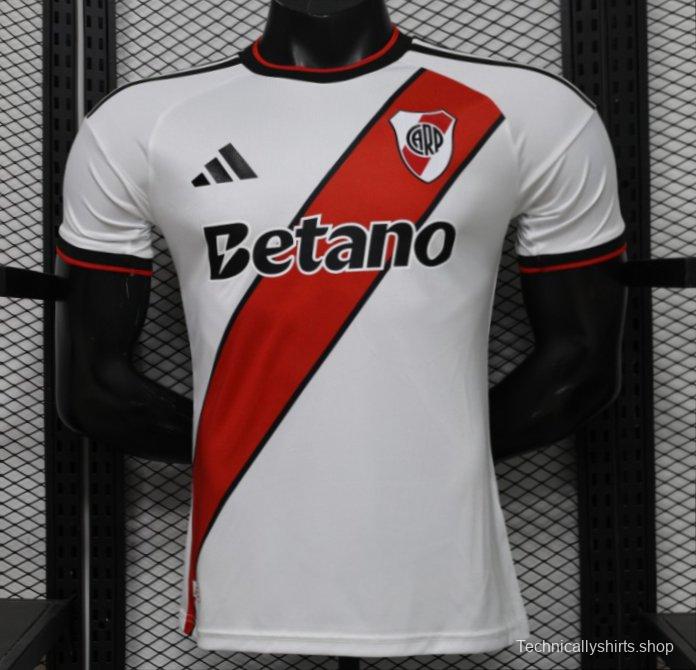 Player Version 26/27 River Plate Home White with Red Diagonal Sash Jersey