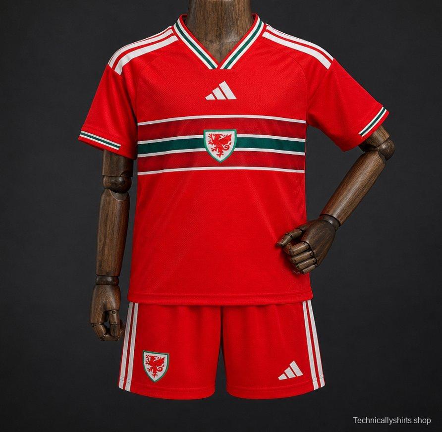 2026 Kids Wales Home Jersey