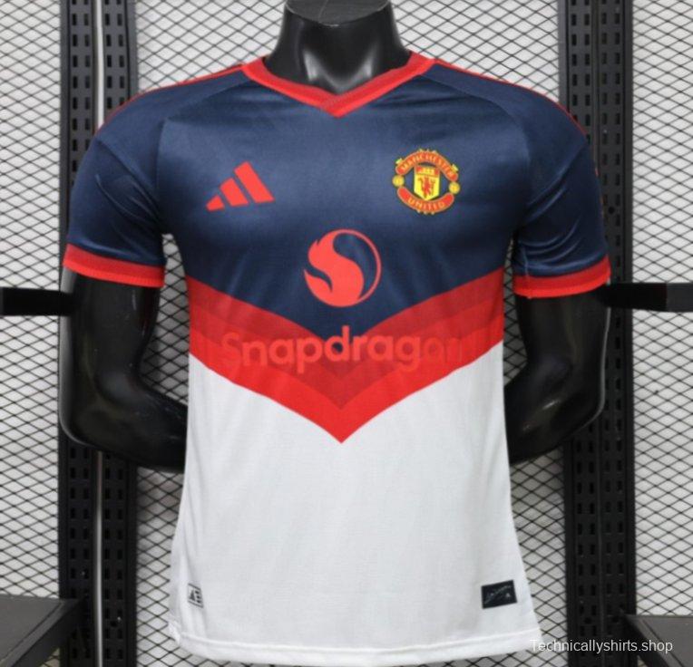Player Version 26/27 Manchester United Navy & White V-Panel Away Jersey