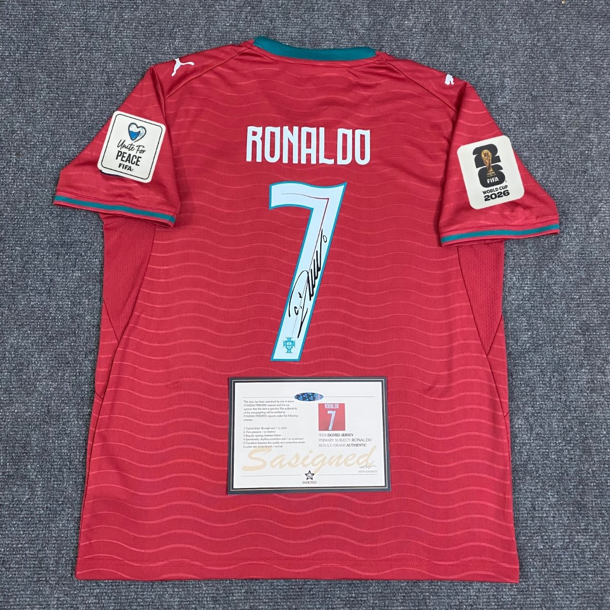 Cristiano Ronaldo 2026 World Cup Signed Shirt + Cert
