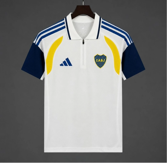 26/27 Boca Juniors Training White Polo Jersey