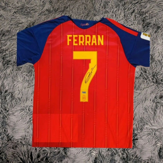 Ferran Torres Spain Signed World Cup Final