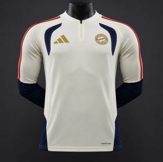 Player Version 26/27 FC Bayern München Long Sleeve Away White Jersey