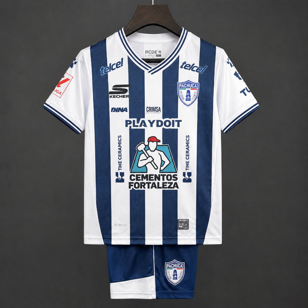 26/27 Kids Pachuca Home White Blue Jersey Kit