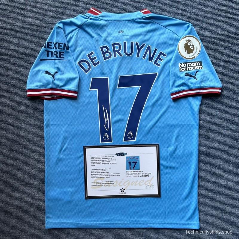 Kevin De Bruyne Signature Shirt + COA 22/23