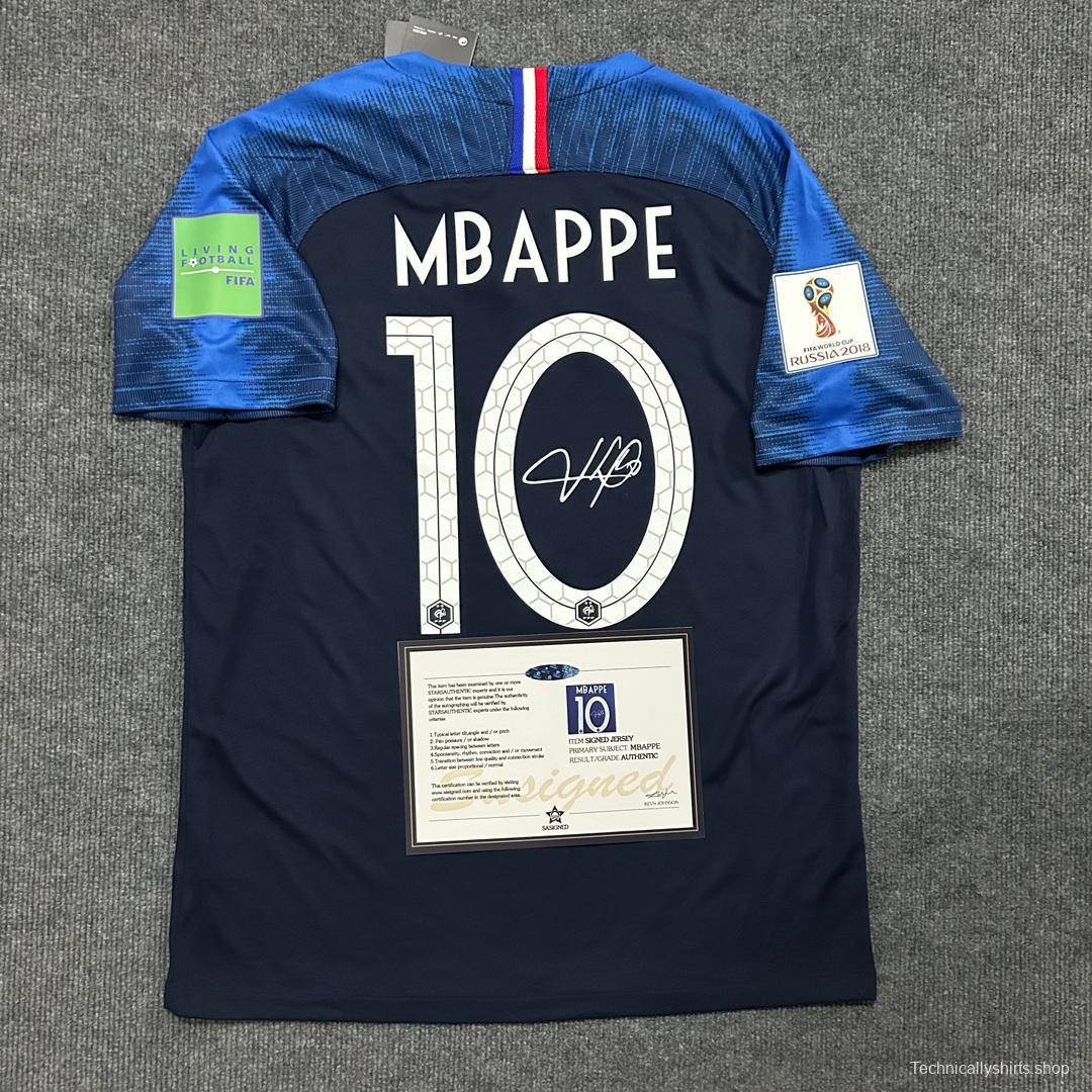 Mbappe France 2018 Signature Shirt