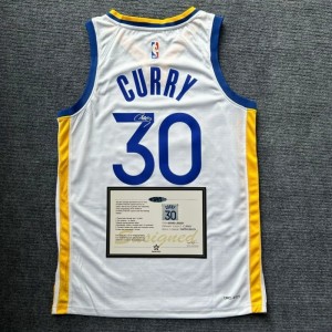 Stephen Curry Signed Golden State White