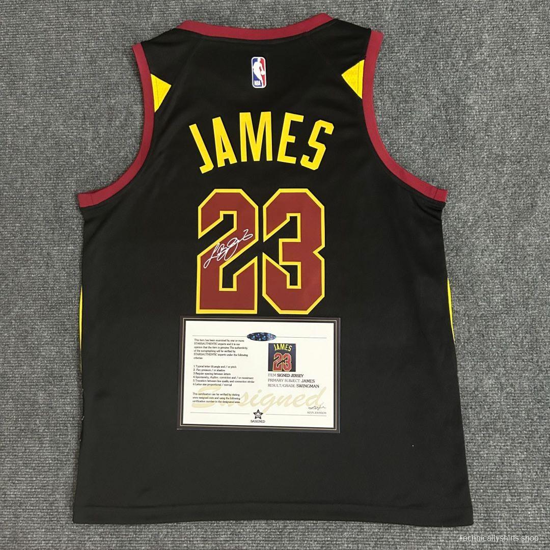 Lebron James Black Signed