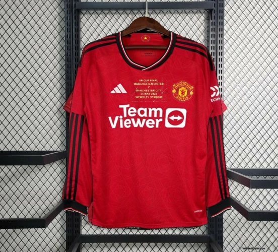 Manchester United FA CUP Final 23/24 Home + Full Match Patch LONG SLEEVES